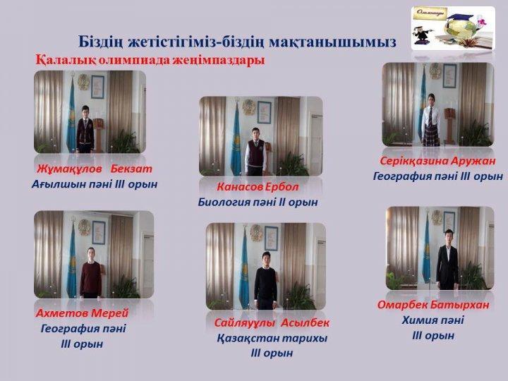1-жартыжылдықтағы оқушылардың жетістіктері