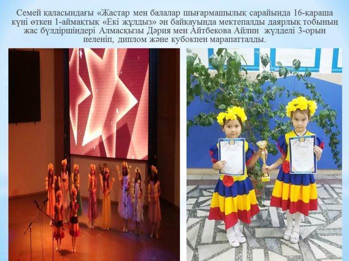 1-жартыжылдықтағы оқушылардың жетістіктері