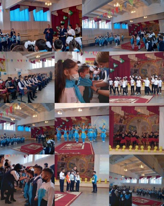 "Жас Қыран" бірыңғай балалар мен жасөспірімдер ұйымымының салтанатты линейкасы.